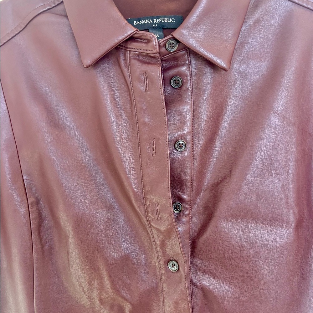 Banana Republic Factory Burgundy Leather Dress